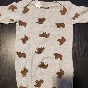 Neutral Bear PJ Onesie